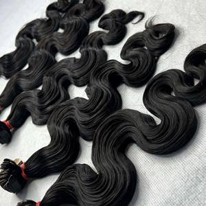 ตัวอย่างฟรียอดนิยมยอดนิยมคุณภาพสูงผมดิบสีดําร่างกายเวฟเวฟเทป Ins มัดคู่ดึงจาก Qhair - Product Image 1
