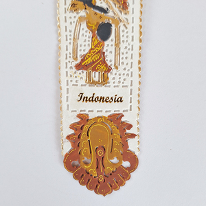 Handcrafted Indonesian Wayang Kulit Leather Fridge Magnet Traditional Cultural Souvenir Refrigerator Accent Kitchen Home Decor - Product Image 4