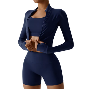 Conjunto Deportivo para Mujer, de Secado Rápido, Transpirable, Talla Grande, Asimétrico, Ajustado, para Correr, Fitness, a Prueba de Impactos, Cintura Media, para Gimnasio y Actividades al Aire Libre - Product Image 4