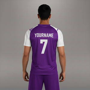 Maillot de football personnalisé de haute qualité pour adulte, 100 % polyester, imprimé par sublimation, maille respirante, séchage rapide, col en V, manches courtes, pour homme - Product Image 6