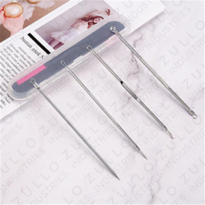 Professional 4-in-1 Stainless Steel Acne Extractor Kit Blackhead Remover Needles and Facial Pore Cleaner <b>Tools</b> - Product Image 5