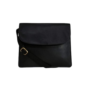 Sac à bandoulière en cuir véritable de grain de galet noir de qualité supérieure fait à la main Saman Design géométrique Vintage haut bohème indien - Product Image 1