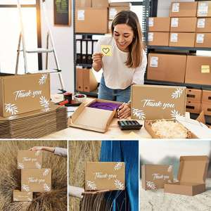 Custom Logo Eco-Friendly Corrugated <b>Kraft</b> Shipping Boxes Recycled Biodegradable Apparel Clothing Packaging <b>Box</b> - Product Image 2