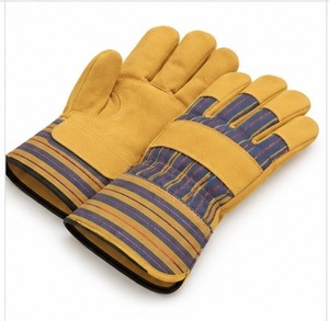 Gants de rigger canadiens en cuir lisse, durables, respirants, flexibles, antidérapants, résistants à la chaleur, avec manchette renforcée, personnalisables - Product Image 5