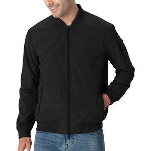 Veste bomber noire pour homme sur mesure, directement de l'usine, respirante et imperméable, style hip hop pour l'hiver, vestes bomber pour homme - Product Image 3
