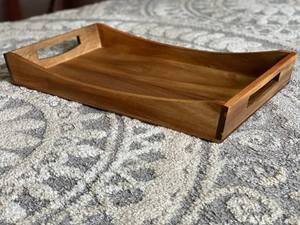 Vintage Wooden Decorative Handmade Wooden Serving Tray Rectangle Minimalist Design Solid Color Polished Finish Dishes & Plate - Product Image 4