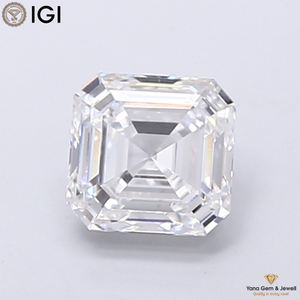 Diamante Cultivado en Laboratorio CVD con Certificado IGI, Corte Asscher, Color D, Claridad VS1, 2.00 Quilates, para Joyería de Boda o Centro de Mesa - Product Image 1