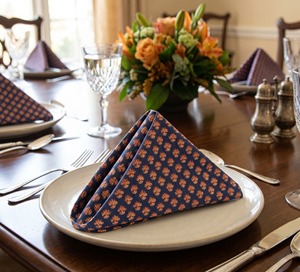 Servilleta de Algodón Estampada Rectangular Estilo Clásico Decoración de Mesa Hecha a Mano 1 Pieza - Product Image 4