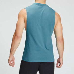 Custom Men's Eco-Friendly Quick Dry Cotton Athletic Gym Tank Top Breathable Fitness <b>Running</b> <b>Singlet</b> Tight Ribbed Sublimation - Product Image 6