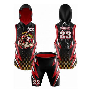 Uniformes de Fútbol Americano 7v7 Personalizados al por Mayor, Conjuntos de Uniformes de Flag Football 7on7, Camiseta de Compresión sin Mangas con Capucha, Uniformes 7v7 - Product Image 4