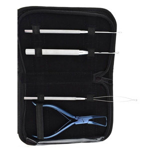 Kit de Extensiones de Cabello de Calidad Premium, Juego de Herramientas Profesionales de Acero Inoxidable de Grado Quirúrgico para Expertos en Extensiones de Cabello Micro - Product Image 5