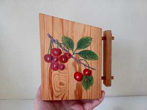 Porte-ustensiles de cuisine en bois vintage peint à la main, décoration rustique pour la maison - Product Image 6