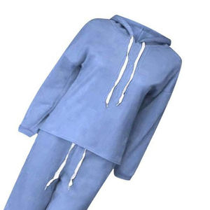 Custom Cotton Fleece Screen Print Crop <b>Top</b> Hoodies and Joggers Set Women'S Quarter Zip Sweatshirts Set Manufacturers - Product Image 4