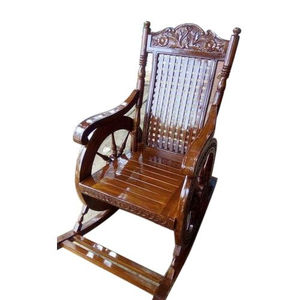 Silla de Madera de Acacia Tejida a Mano con Asiento Natural, Estilo Mid-Century, Reclinable, Cómoda, para Patio, Jardín y Terraza - Product Image 4