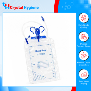 Sac de drainage urinaire stérile Crysto Drain de bonne qualité, fabriqué en Inde, avec connecteur à étages anti-reflux et support, pour les acheteurs en gros - Product Image 5