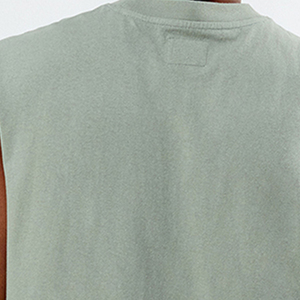 Camisetas sin mangas deportivas para hombre al por mayor, diseño personalizado, espalda en Y, ropa de fitness, camisetas de tirantes para correr, tallas grandes, transpirables, de algodón, para verano, con insignia. - Product Image 5