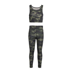 Conjunto de Yoga de Dos Piezas para Mujer, de Alta Calidad, Sólido, Transpirable y Ecológico, en Spandex/Poliéster, con Leggings y Sujetador Deportivo - Product Image 1