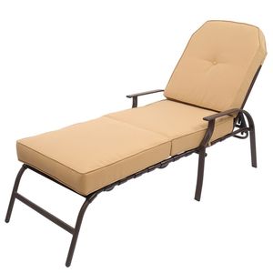 Sdraio da Giardino a 5 Posizioni in Acciaio con Cuscini Beige Resistenti ai Raggi UV - Product Image 4