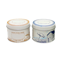 Mini boîte d'emballage ronde en métal en fer blanc personnalisée de conception de mode petite boîte de métal vide de gâteau de rêve de mariage avec couvercle
