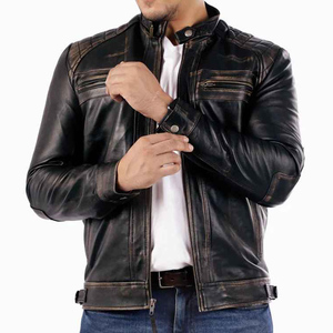Most Selling <b>Men's</b> Genuine Leather Lambskin Winter Vintage Breathable Coated Soft Stylish Streetwear Sherpa <b>Lined</b> <b>Fur</b> <b>Jacket</b> - Product Image 4