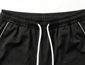 Shorts de randonnée décontractés pour hommes en polyester à séchage rapide, respirants, avec taille élastique et cordon de serrage, motif graphique, logo personnalisé OEM - Product Image 2