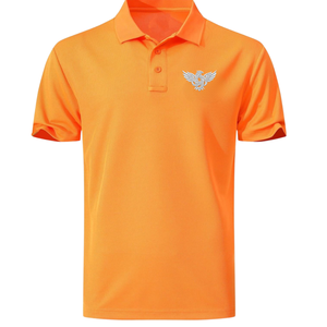 Men's <b>Orange</b> Short Sleeve for Shirt Casual 100% Cotton Solid Breathable Jersey Plain Dyed OEM Custom Brand Summer Everyday Wear - Product Image 1
