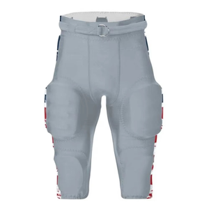 Uniforme de football américain personnalisé LINCOLN WEARS pour hommes, sublimé, vert olive et blanc, short d'équipe de haute qualité, maille respirante 100% - Product Image 4