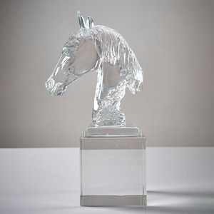 Tête de cheval en résine, sculpture animale artificielle, figurines décoratives, accessoires de décoration pour salon - Product Image 3