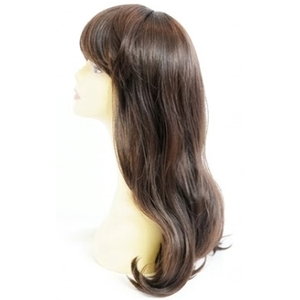 Perruque synthétique coréenne haut de gamme résistante à la chaleur - Perruque naturelle à ondulations lâches et dégradées avec frange pour femmes - Product Image 3