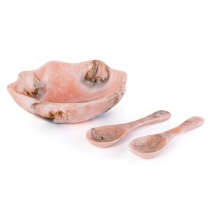 Luxury Resin Serving Bowl with Stand Tray and Saucers Set for High End Kitchen Decor and <b>Eid</b> <b>Gift</b> Hampers - Product Image 6