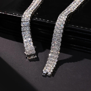 Cadena Cubana de Moissanita VVS de Calidad Premium, Estilo Hip Hop, 10mm, Plata de Ley 925, con Incrustaciones de Diamantes, para Raperos, de la India - Product Image 2