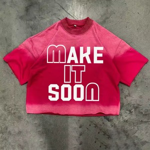 Camiseta de Manga Corta para Hombre, Estilo Vintage, 100% Algodón Tejido, 180 Gramos, Estampado, Corte Regular, Cuello Redondo, Estilo Urbano, Secado Rápido - Product Image 2