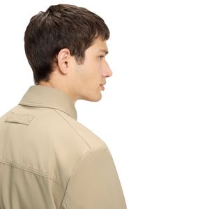 Manteau Trench Homme Tendance Automne Écologique Mi-Long Uni 100% Polyester Simple Boutonnage avec Boutons en Corne - Product Image 4