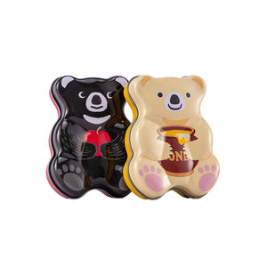 Boîte en métal Cookie Bear en stock, boîte en métal personnalisée avec embossage, boîte de rangement pour biscuits, conteneur en métal avec couvercle - Product Image 2