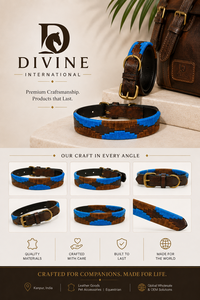 Collier pour chien en cuir Heritage Polo, fabrication sous marque privée par Divine International India - Product Image 6