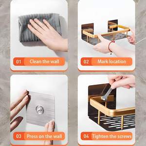 Organizador de Baño de Aluminio JIALTO, Mueble de Baño Multifuncional de Gran Capacidad, Estante de Baño para Montar en la Pared - Product Image 6