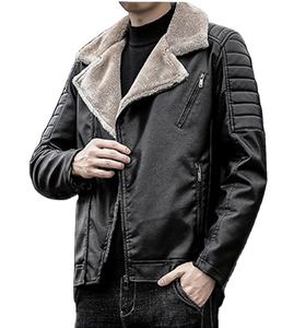 Blouson bombardier automne hiver personnalisé en cuir pour hommes veste de moto en cuir PU à capuche avec broderie design manteaux en toile - Product Image 3