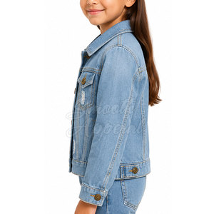 Veste en jean tendance en coton pour enfants, pour garçons et filles, look moderne et élégant pour l'école, les fêtes et les tenues décontractées de tous les jours - Product Image 5