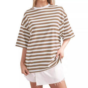 Camiseta de Manga Corta con Cuello Redondo para Mujer, Estilo Formal, con Botones, Personalizada, para Crop Top, Negra con Estampado, Precio Económico, OEM - Product Image 2