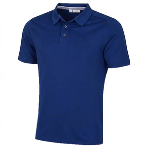 Chemise en coton tricoté uni pour homme avec logo personnalisé, de haute qualité, respirante, coupe ajustée, piqué, pour le golf, manches courtes, été - Product Image 2