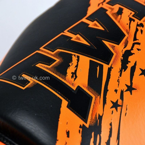 Gants de combat professionnels en cuir synthétique légers à fermeture auto-agrippante, couleur orange et noir, best-seller, pour entraînement MMA et Sanda, personnalisables - Product Image 4