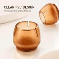 Embouts de pieds de chaise en PVC brun de 30 mm, embouts ronds pour pieds de table et de chaise