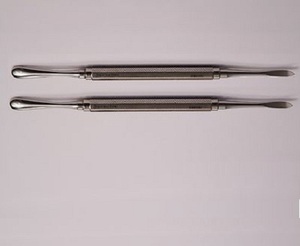 รากฟันเทียม # เครื่องมือยกกระดูกอ่อนแบบสองด้าน 9 มม. ขนาด 4.3 มม./8.4 มม. แบบใช้มือจับ ด้ามจับลายกันลื่น สีเงิน รุ่น DI-1IT - Product Image 4