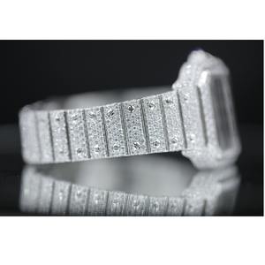 Reloj de pulsera de lujo con diamantes blancos de excelente calidad, resistente al agua, de cuarzo, para hombre, disponible para exportación desde India. - Product Image 3