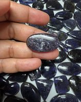 Cabochon en Iolite Violette Profonde Naturelle et Pierre de Soleil, Pierre Semi-Précieuse en Vrac pour la Fabrication de Bijoux Faits Main, Produit en Gros, Décoration d'Intérieur