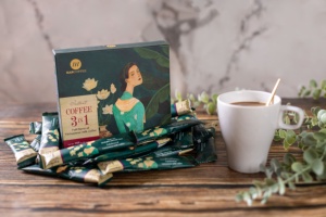 Mejor Precio Café Instantáneo Liofilizado Robusta 3 en 1 con Crema, Chocolate y Nueces, Caja a Granel, Personalizado ODM/OEM - Product Image 2