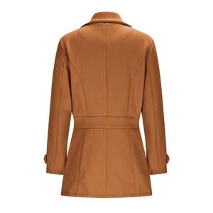 Manteau long trench-coat pour femme, ceinturé, double boutonnage, coupe-vent, automne-hiver, personnalisé - Product Image 2