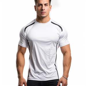 T-shirts de sport pour hommes, coupe classique, épaules tombantes, tricotés, 100% polyester, impression numérique de haute qualité personnalisée - Product Image 2