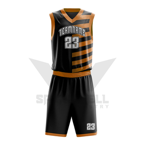 Ensemble de maillot de basket-ball camouflage bleu personnalisé sans manches col en V polyester respirant imprimé par sublimation adulte unisexe - Product Image 4