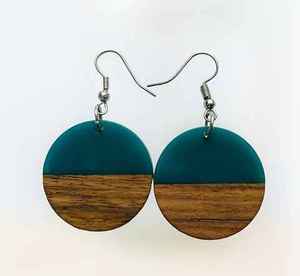 Mint Meadow Wood <b>Resin</b> Earrings Seafoam Wood And <b>Resin</b> Dangles Mint Breeze <b>Resin</b> Craft Earrings Forest Glow Wood <b>Resin</b> <b>Crafts</b> - Product Image 6